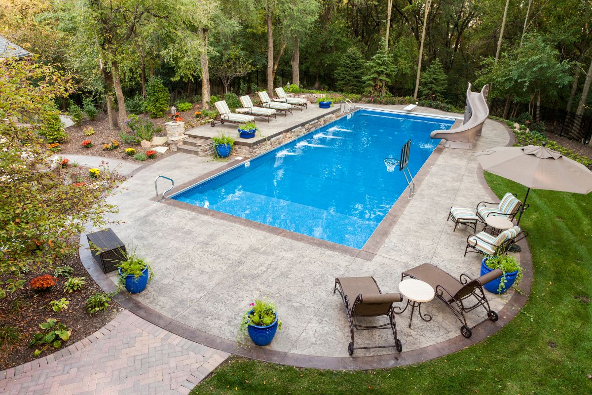 how can you achieve a slip resistant pool deck surface